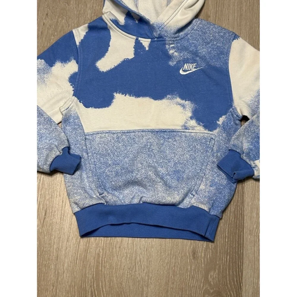 Nike Sportswear Club Fleece Big Kids' Tie-Dye Pullover Hoodie Sz Small